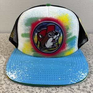 Buc-ee's Airbrush Graffiti Foam Trucker Hat Cap Adjustable Snapback New NWT